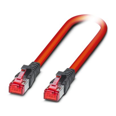 Phoenix Contact Ethernet Cordset; NBC-R4AC1/10.0-94G/R4AC1-RD; RJ45 to RJ45; CAT6A; Male Straight to Male Straight; 8-Pin; 10m PUR Cable